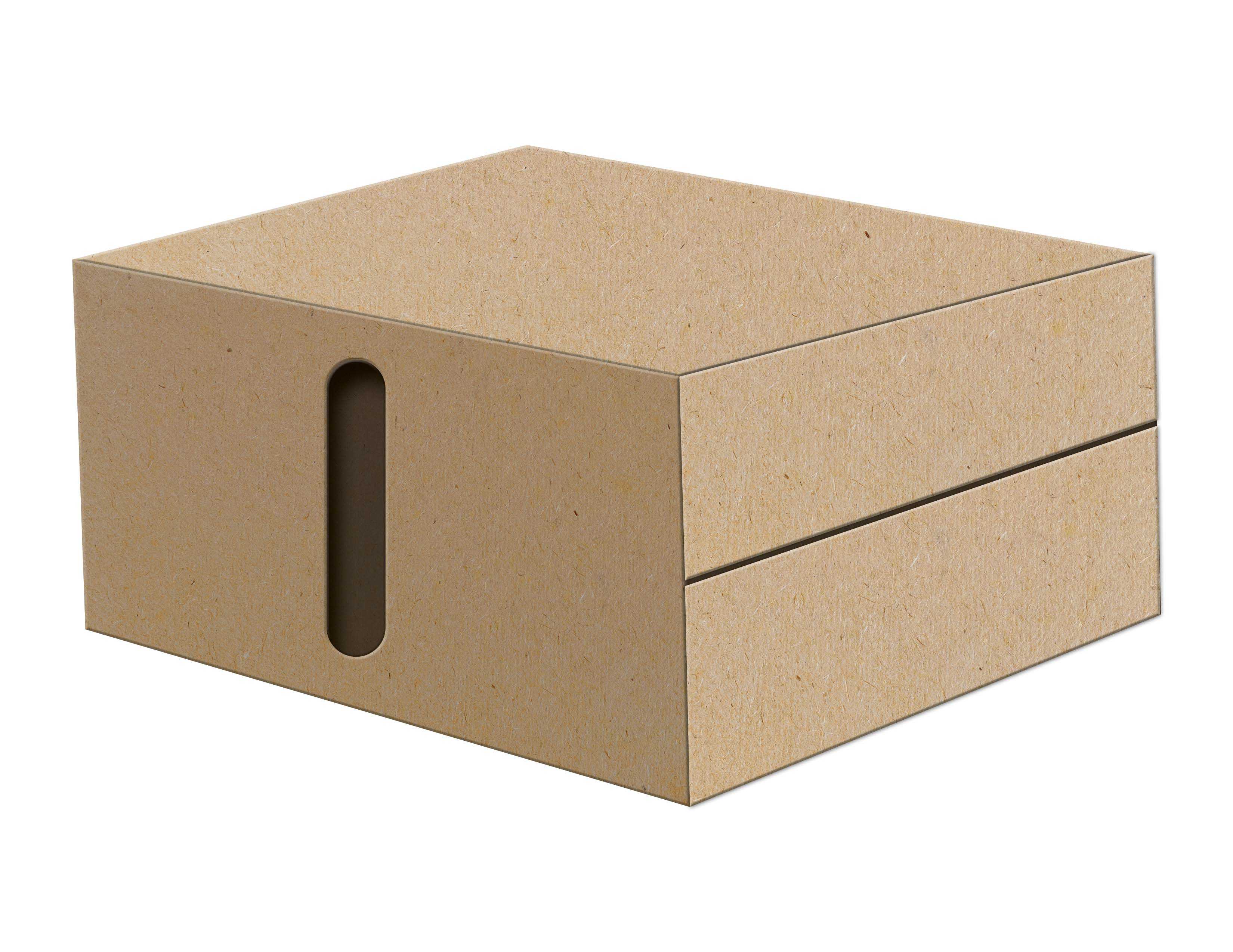 Cardboard box with butt flap