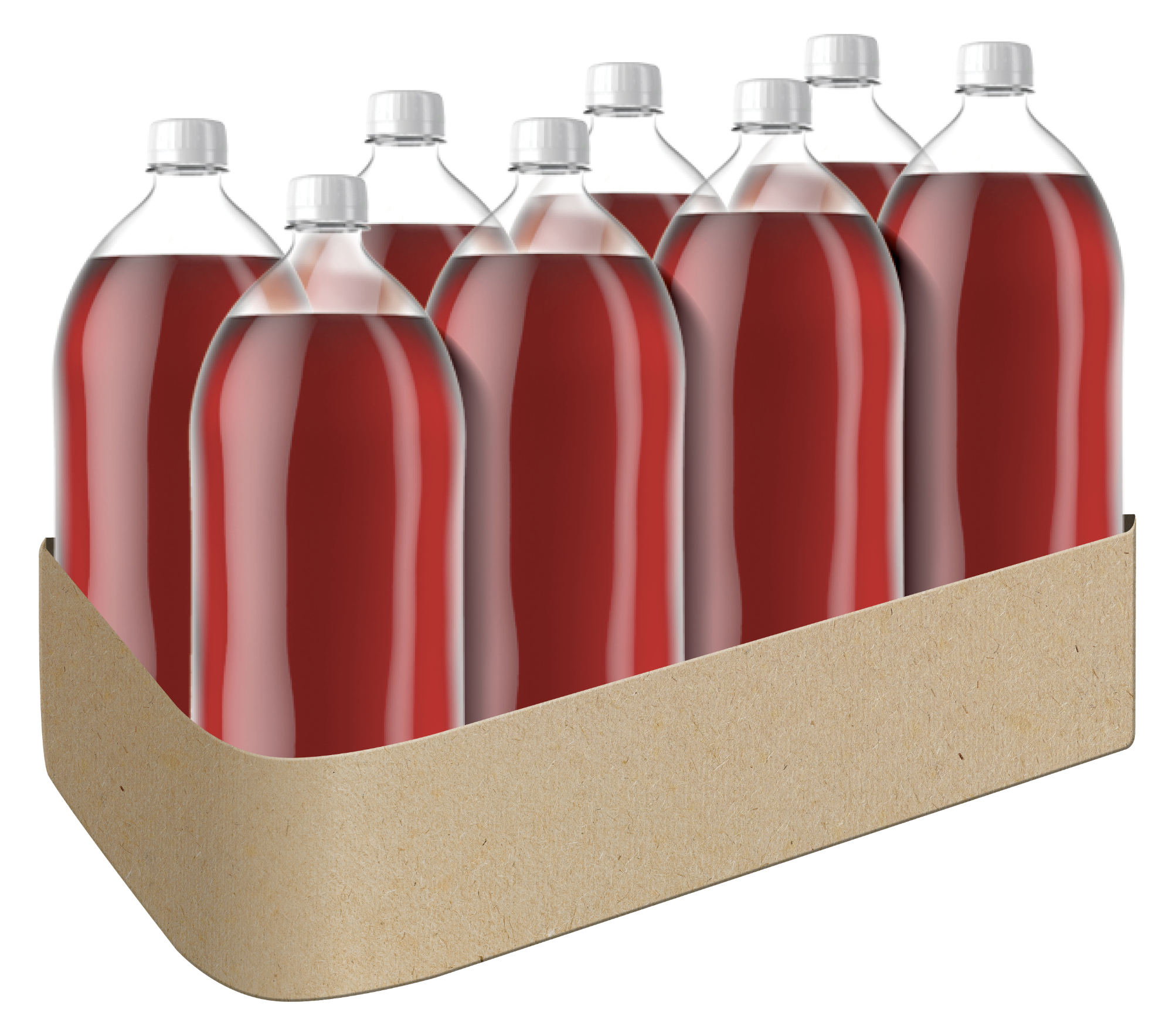 Red bottles packaged in box